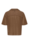 ONLY & SONS Novak Relax Resort SS Lace Shirt Sepia