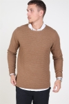 Clean Cut Aberdeen Crew Neck Sticka Warm Sand Melange