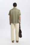Selected Charlie Satin SS Relaxed Fit Resort Shirt Vetiver