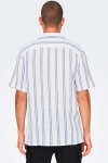 ONLY & SONS Trev Reg Structure Stripe SS Shirt Cloud Dancer