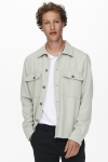 ONLY & SONS ONSMILLERD LS SOLID WOOL OVERSHIRT Pelican