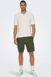 ONLY & SONS Linus Linen Shorts Olive Night