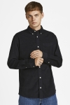 Jack & Jones ATLAS CORD SHIRT L/S BUTTON DOWN Black SLIM FIT