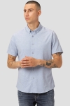 Clean Cut Copenhagen Hudson SOLID Stretch Shirt S/S Light Blue Mel