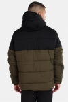 Urban Classics Hooded 2-Tone Puffer Jacka Dark Olive/Black