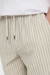 ONLY & SONS Tel Stripe Cotton Linen Shorts Moonstruck