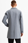 Selected HAGEN WOOL COAT Grey Melange  Twill