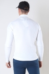 Kronstadt Jacksen rib half zip knit Off White