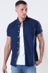 Kronstadt Johan Oxford washed S/S shirt Blue