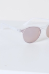 Fashion 1384 Solgasögon Matt Transparent Clear Lens w/Blue Mirror