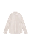 Clean Cut Copenhagen Jamie Cotton Linen Striped Shirt LS Khaki/Ecru