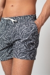 Clean Cut Copenhagen Swim Shorts Navy Leaf