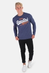 Superdry Vintage Logo Due L/S T-Shirt Princedom Blue Marl