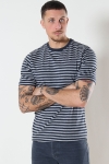 Basic Brand T-shirt Striped Oxford Grey/Heather Blue