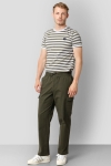 Clean Cut Copenhagen Basic Striped tee SS Dusty Green/White