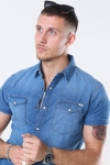 Jack & Jones Sheridan Skjorta S/S Medium Blue Denim