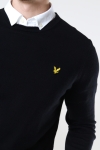 Lyle & Scott Cotton Merino Crew Jumper Jet Black