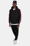 Klockaban Classics Stripe Shoulder Hoodie Black/ Fire Red/ Green