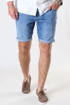 Clean Cut Copenhagen Chris Stretch Shorts 3001 Mid Blue Denim