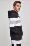 Klockaban Classics Chest Striped Hoody Black/ White/ Grey