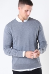 Mos Mosh Adam Supima O-Neck Knit Grey Melange