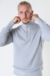 Jack & Jones JPRBLAPERFECT KNIT HIGH NECK ZIP SN Cool Grey