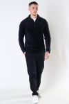 ONLY & SONS ONSCOLIN SLIM LS 1/4 ZIP VELOUR POLO Dark Navy