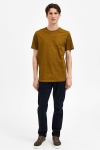 Selected SLHNORMAN MINI STRIPE SS TEE W NOOS Chai Tea Black