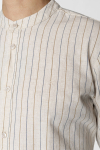 Clean Cut Copenhagen Ran Mao Shirt L/S Light beige stripe