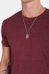 Solid T-shirt Rock Melange Wine Red