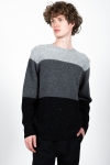 Clean Cut Copenhagen Tim O Neck Knit Grey mix