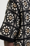 Jack & Jones Cartagena Crochet Knit Polo Black