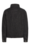 Solid Rip Overshirt  Black Denim