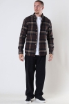 Kronstadt Johan Flannel check shirt Black / Brown