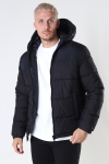 Jack & Jones JJPAUL PUFFER HOOD Black SOLID