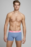 Jack & Jones JACSUPER TWIST TRUNKS 3 PACK NOOS Light Grey Melange