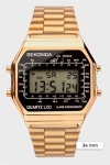 Sekonda 1817 Classic Gold Plated Bracelet Digital Klocka