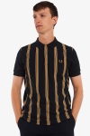 Fred Perry TEXTURED STRIPE POLO 102 Black