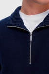 Selected Axel LS Knit Half Zip Sky Captain