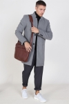 Only & Sons Maximilian Wool Trench Rock Light Grey Melange