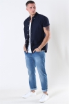 Kronstadt Johan Oxford washed S/S shirt Navy