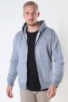 Jack & Jones JJESOFT BASIC SWEAT ZIP HOOD NOOS Light Grey Melange REG FIT