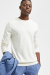 Selected Berg Crew Neck Egret Melange