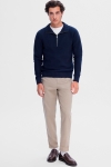 Selected Axel LS Knit Half Zip Sky Captain