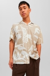 Jack & Jones Tropic Resort Shirt SS Relax  White Pepper