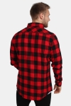 URBAN CLASSICS Checked Flanell Skjorta Red/Black