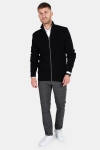 Clean Cut Osin Zip Cardigan Sticka Black