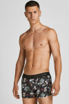 Jack & Jones Flower Microfiber 3 Pack Trunks Black