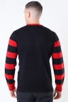 Only & Sons Xmas 7 Stripe Front Sticka Black