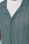 ONLY & SONS Diego Regular SS Knit Resort Shirt  Balsam Green